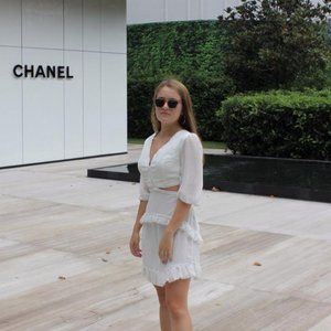 Asymmetrical White Dress